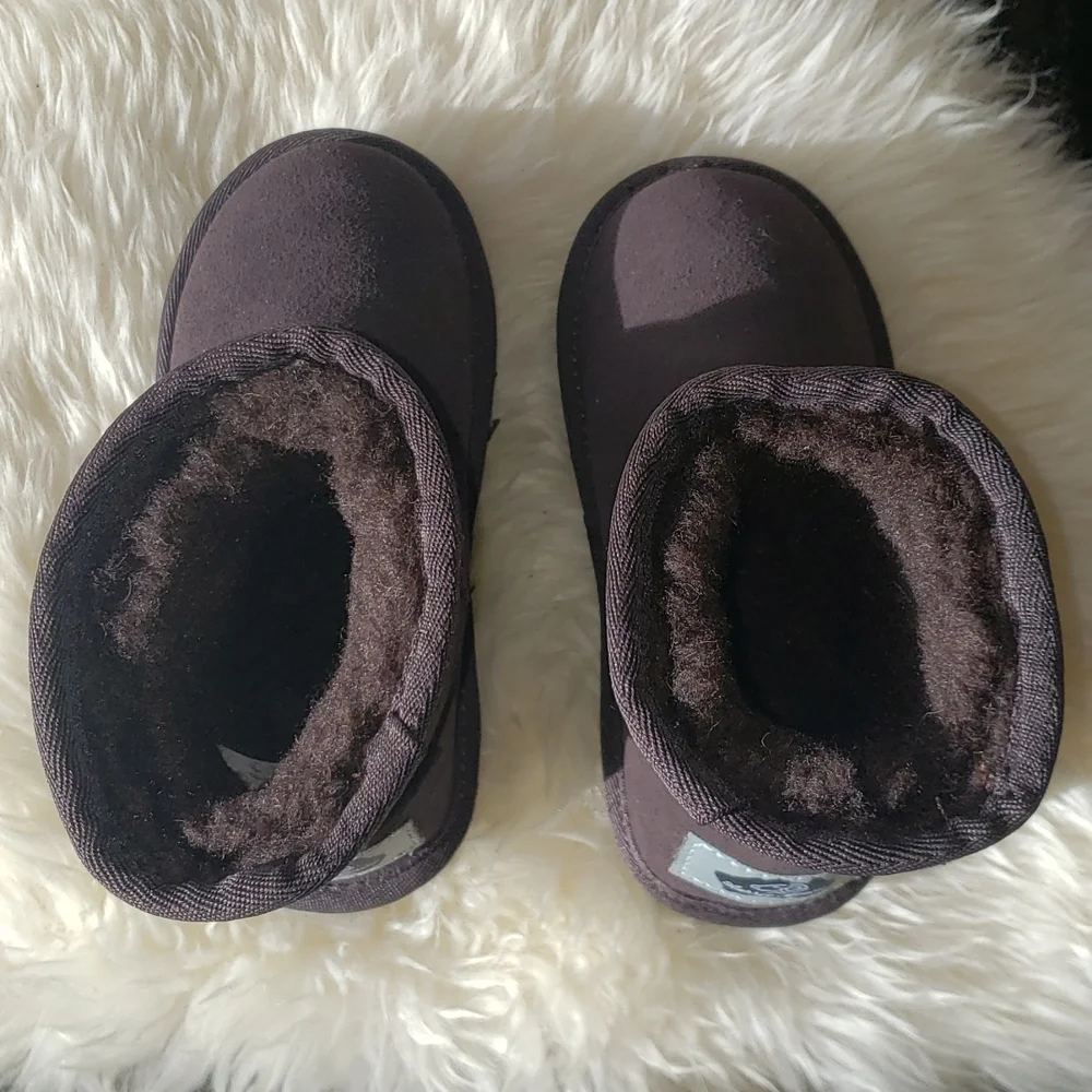 Aussie Merino Chocolate Brown Suede slip on Bootie K9 - Picture 5 of 12